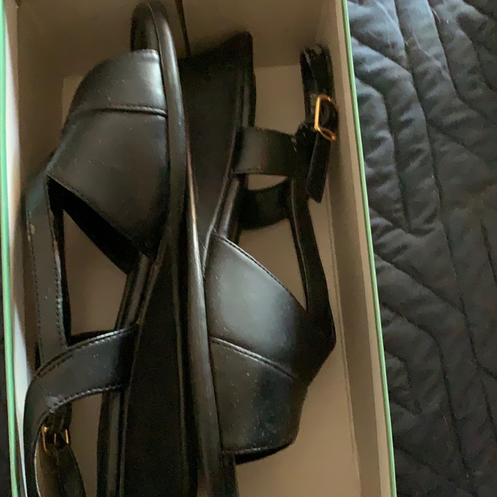 Black Fanfares sandals
